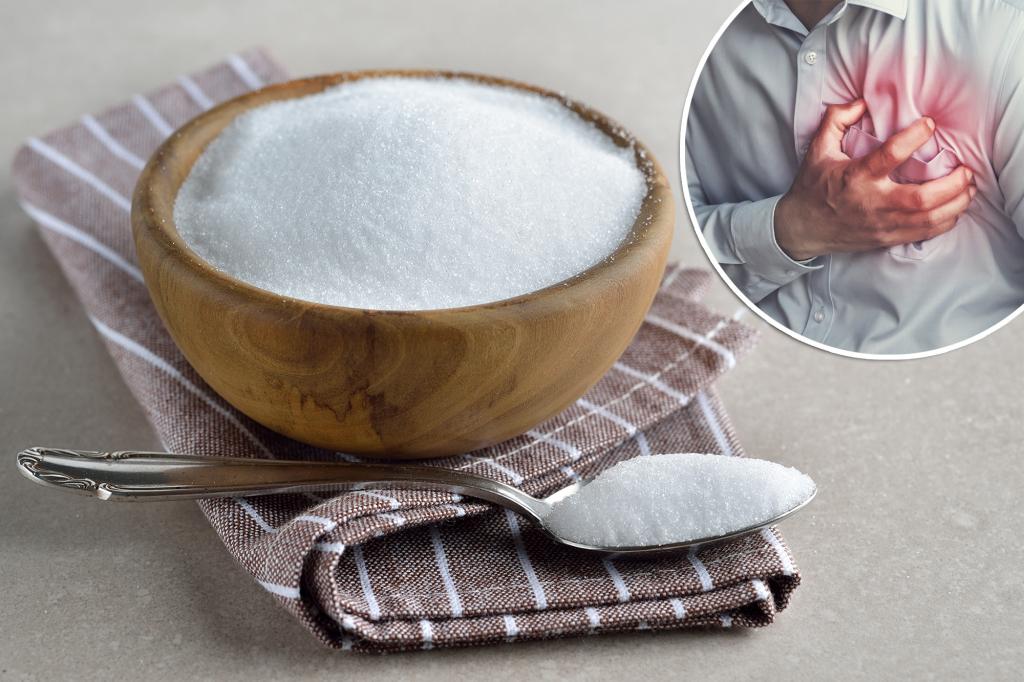 The sweetener erythritol is linked to an increased risk of heart attack and stroke

